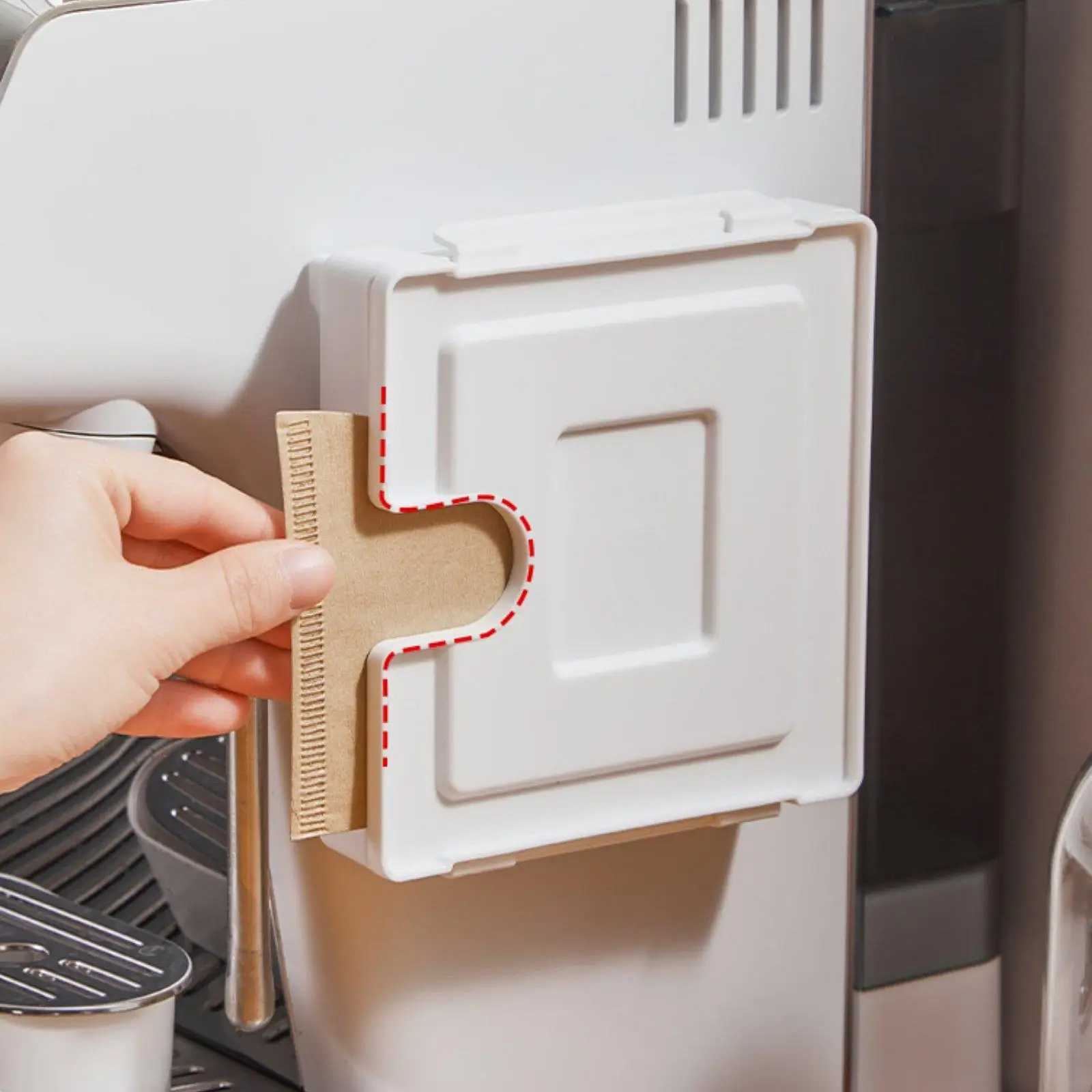 Organizador de café y filtros con soporte magnético para pared - imagen 2