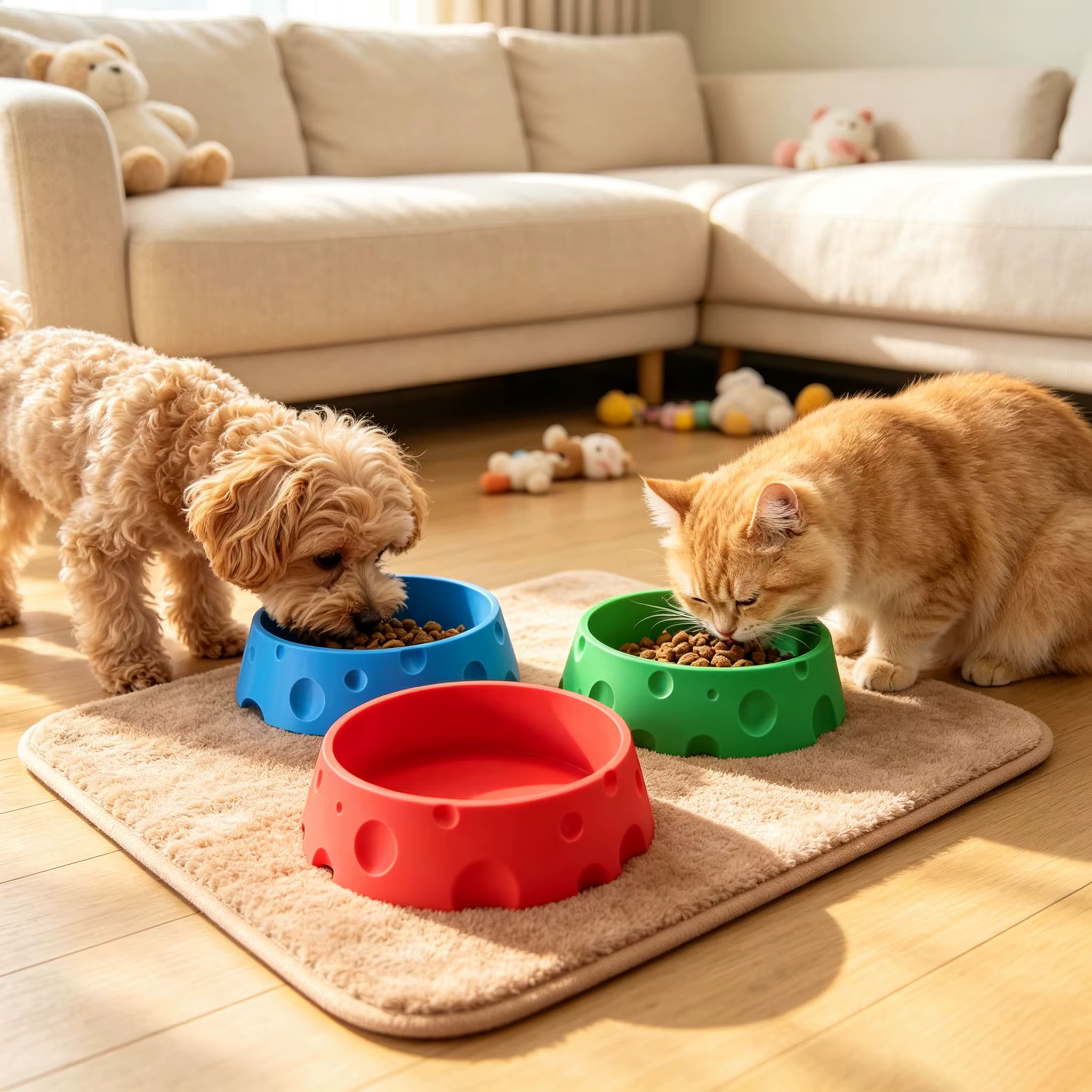 Plato para Gatos con Forma de Queso – Comida y Agua Fácil de Limpiar - imagen 5