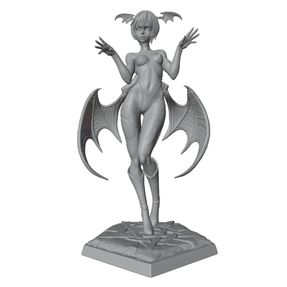 Miniatura de figura de anime impresa en 3D, modelo gris DIY - imagen 5