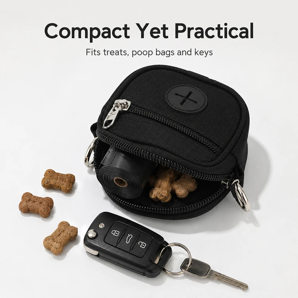 Dispensador de bolsas para perros portátil, bolsa premios - imagen 5