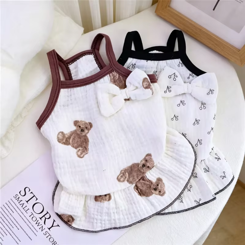 Vestido de verano con volantes para perros pequeños Yorkie - imagen 4