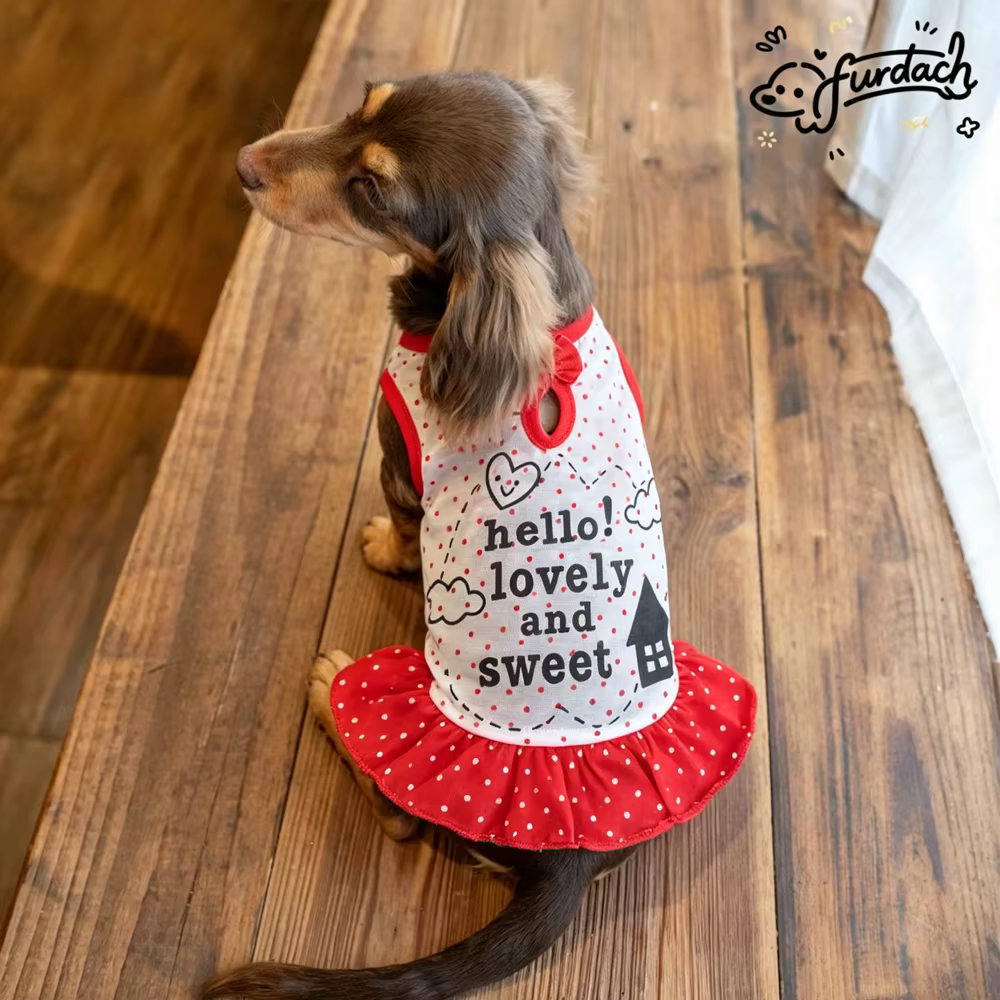 Vestido rústico con lazo para gatos y perros: falda verano - imagen 2