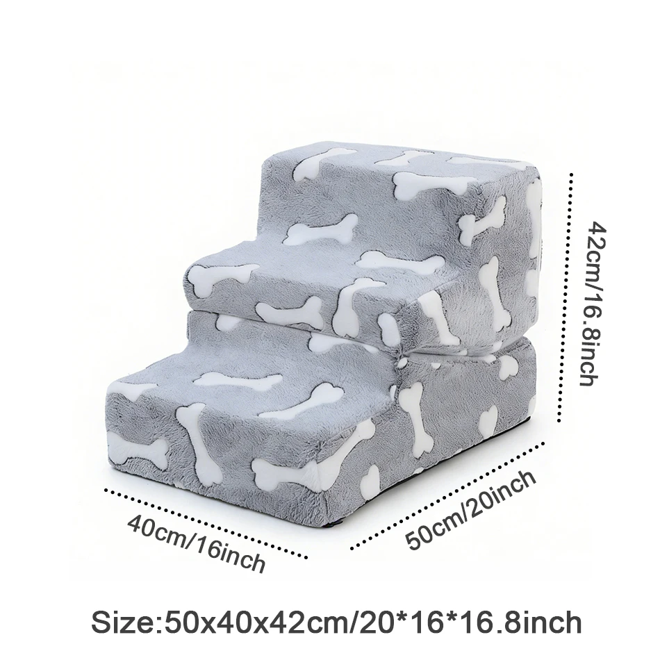 Escalera plegable para perros y gatos de 3 peldaños, sofá cama
