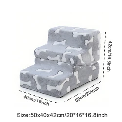 Escalera plegable para perros y gatos de 3 peldaños, sofá cama