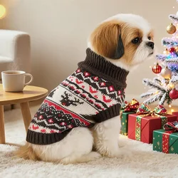 Suéter a Rayas Cuello Alto para Gatos y Perros Pequeños – Otoño e Invierno