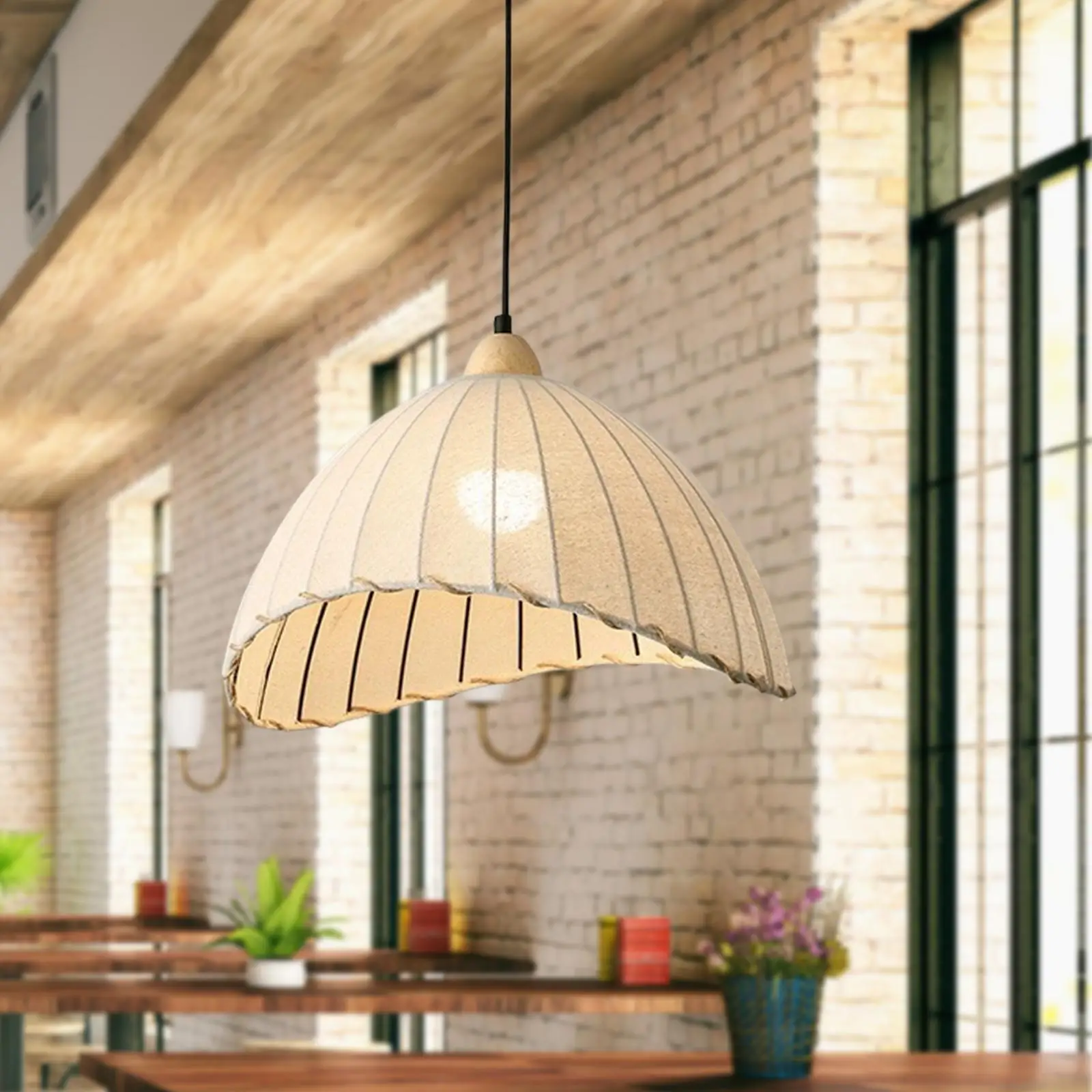 Pantalla lámpara colgante minimalista – Cubierta de tela para luz