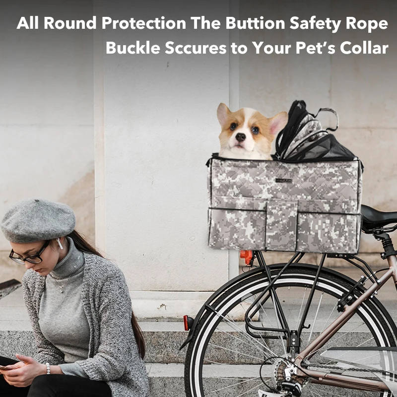 Cesta de bicicleta para perros adaptable al portaequipajes - imagen 5