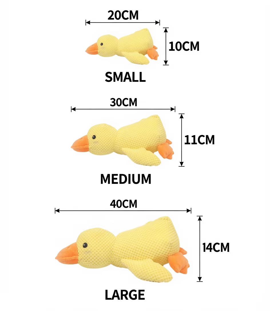 Juguete de peluche patito para mordisqueo