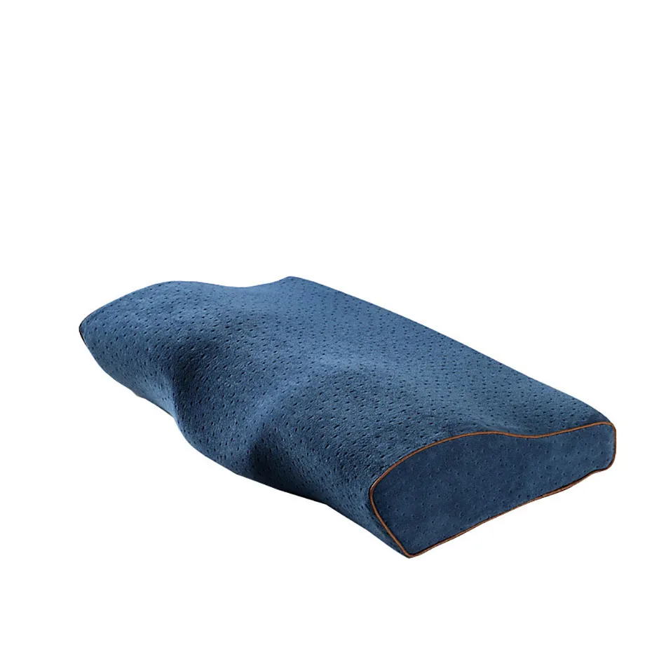 Almohada para el cuello con forma de mariposa vista lateral