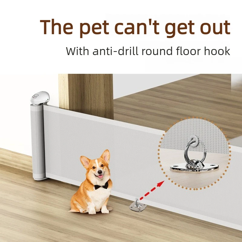 Barrera retráctil seguridad para gatos y perros – Puerta interior con cerradura