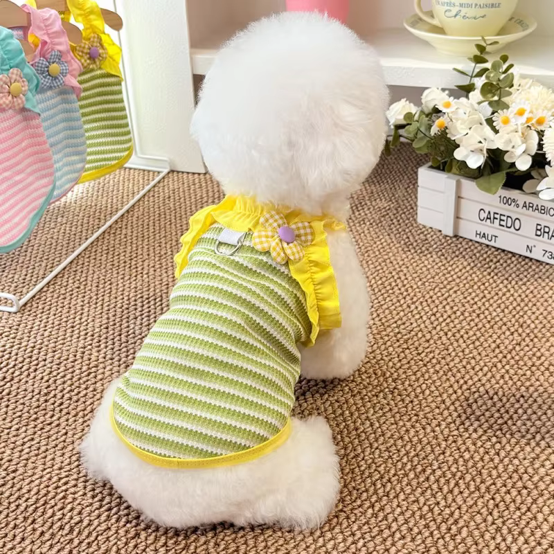 Chaleco refrigerante con tirantes de flores para perros y gatos - imagen 4