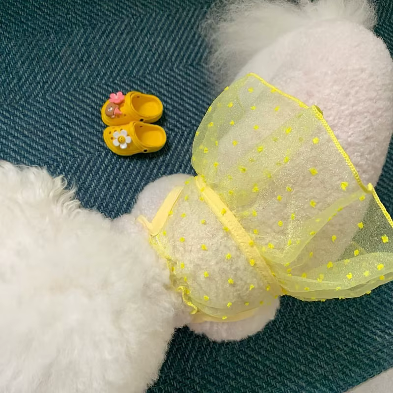 Vestido de tul con lunares para perros y gatos – Estilo princesa - imagen 4