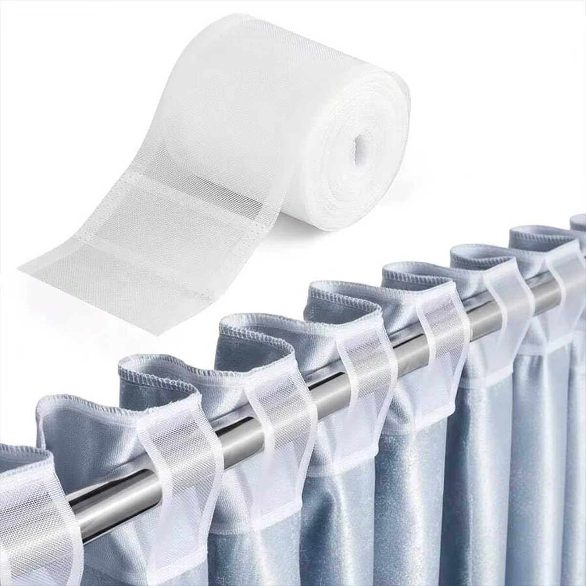Cinta transparente para plisar cortinas - Guía decorativa para el hogar