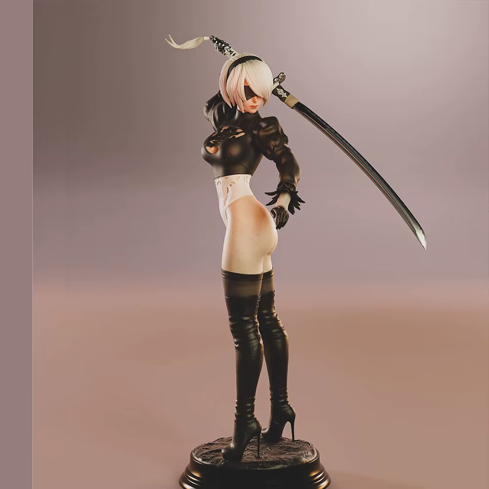 Figura decorativa de resina 3D gris sin pintar con gato y perro - imagen 5