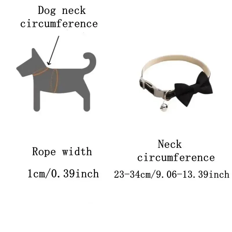 Collar para gato con cascabel y lazo terciopelo ajustable para perro - imagen 5