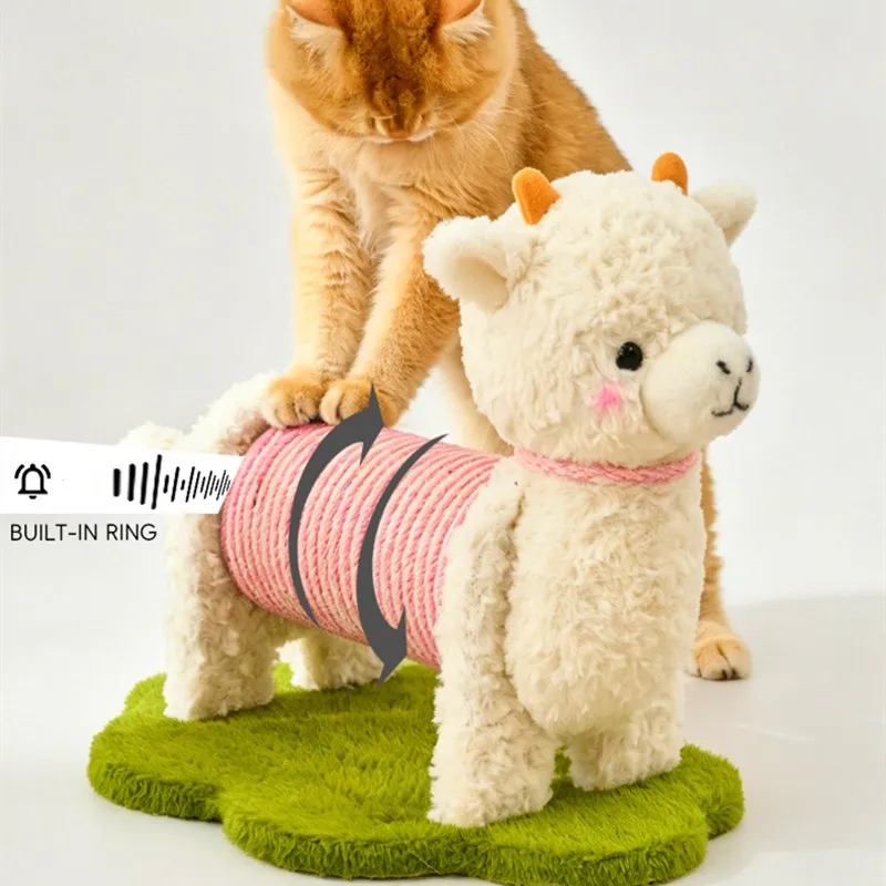 Rascador para Gatos con Rueda y Protector de Sofá – Sisal natural - imagen 2
