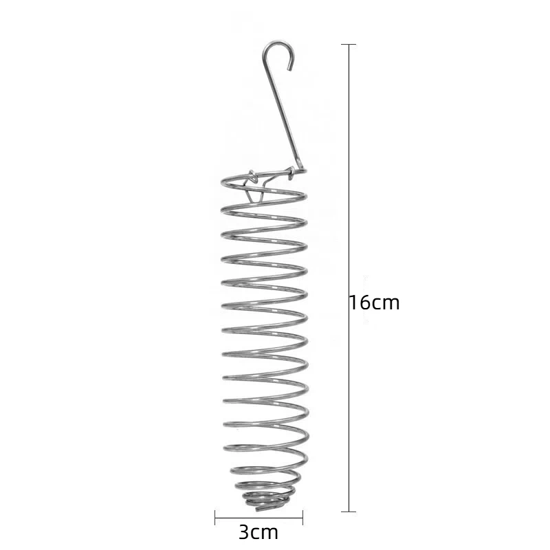 Comedero colgante de acero inoxidable para aves de exterior, espiral - imagen 3