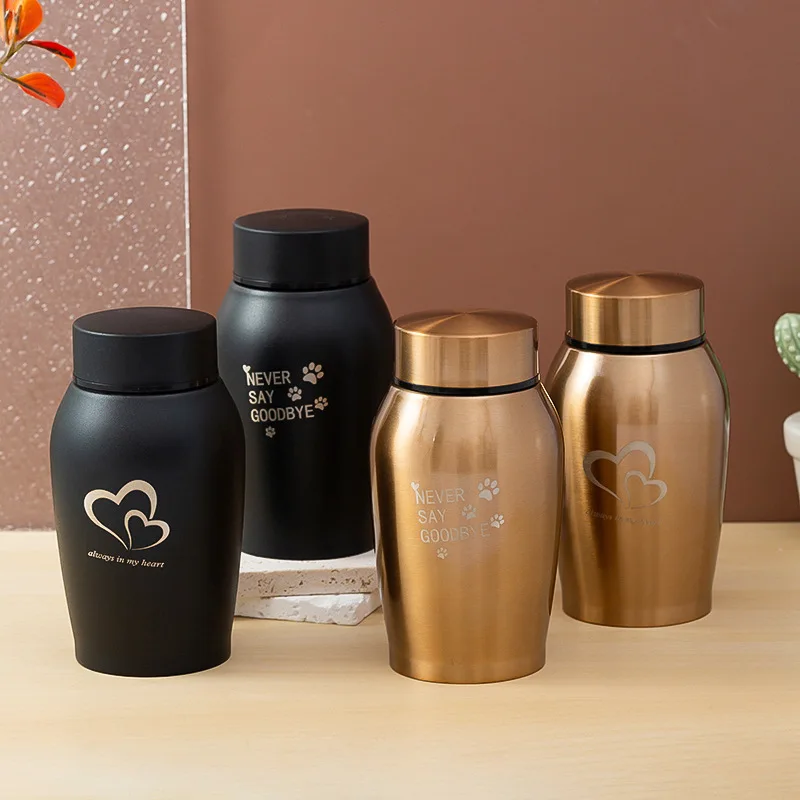 Urna sellada de acero inoxidable vista frontal