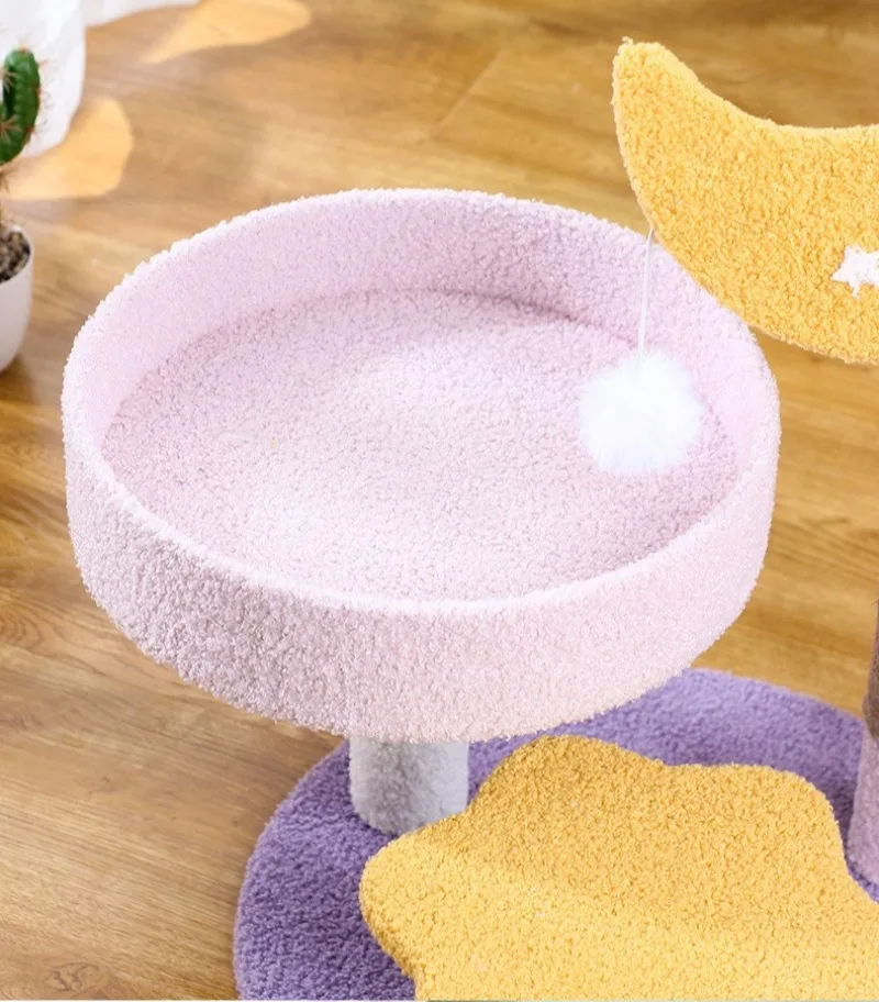 Plataforma de salto para gatos con base estable