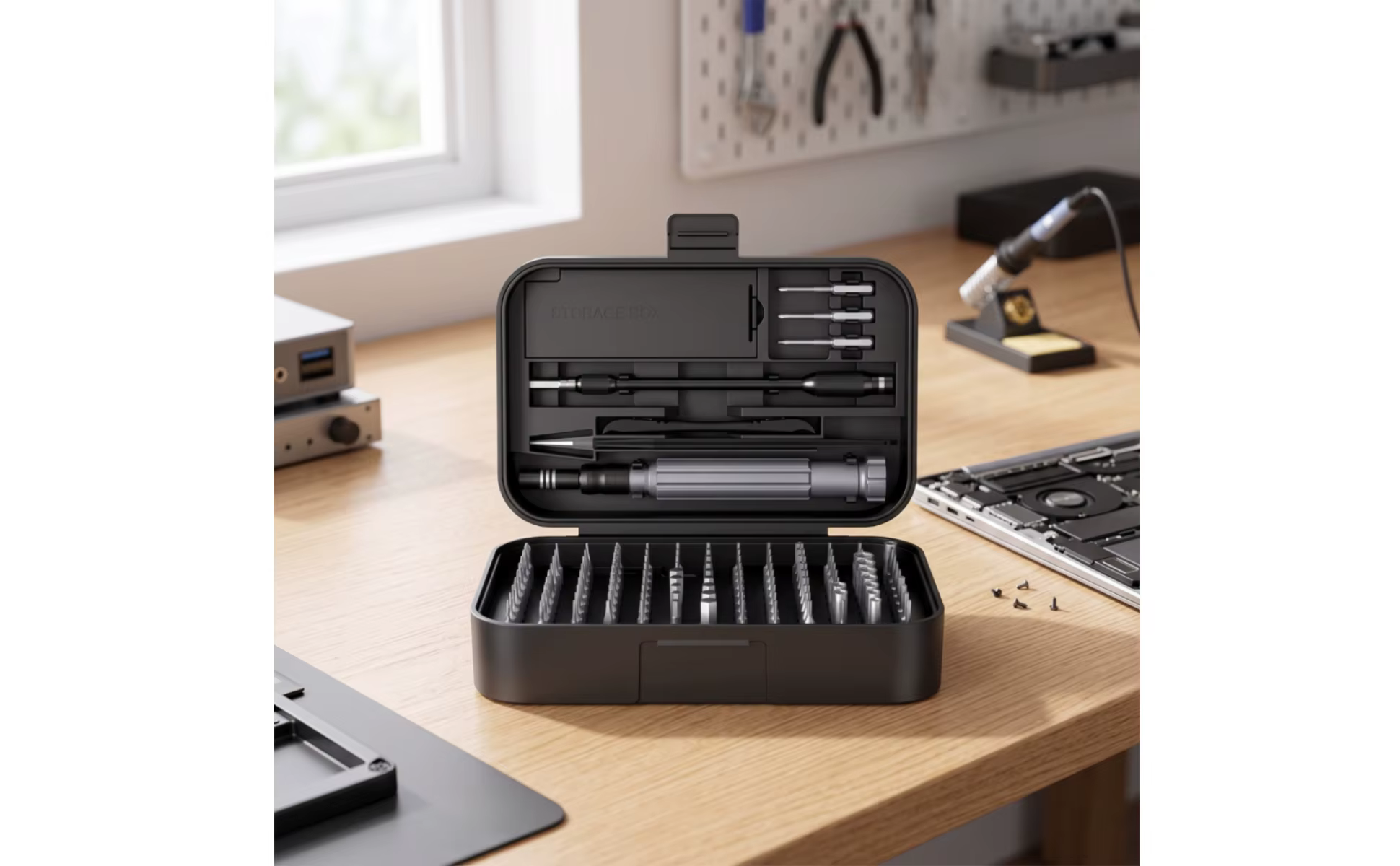 Kit de destornilladores de precisión completo con estuche organizado