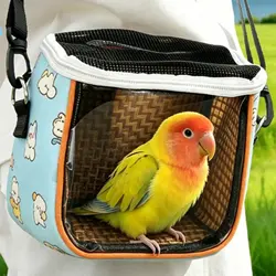 Bolsa de transporte portátil para loros con correa al hombro