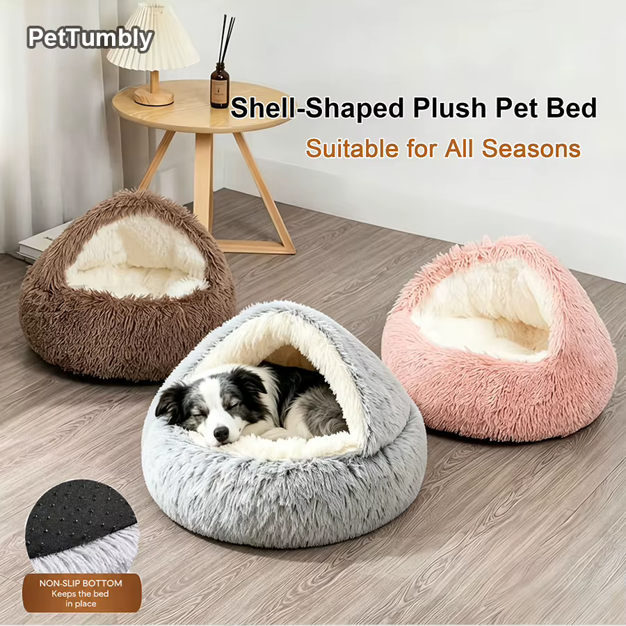 Cama Nido Acogedora para Gatos – Felpa Suave y Cálida - imagen 2