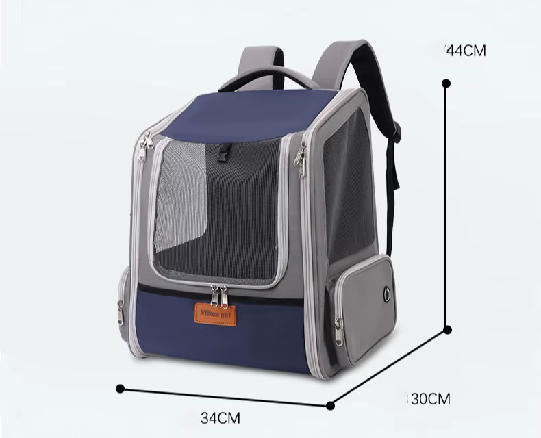 Mochila transportadora expandible con paneles de malla
