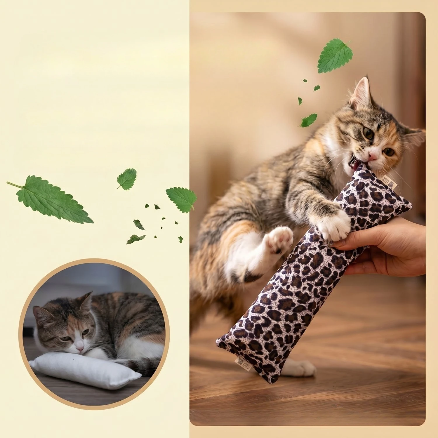 Juguete para gatos: peluche con hierba gatera y limpieza dental - imagen 2