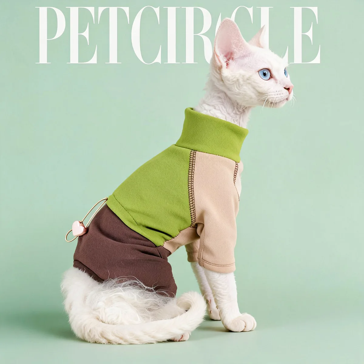 Mono cálido 4 patas cuello alto para gatos y perros pequeños - imagen 4