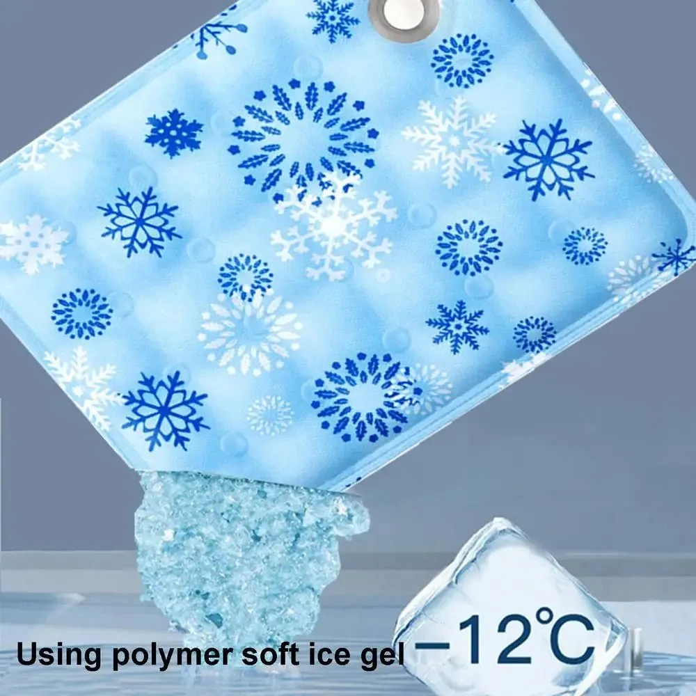 Cama refrescante azul para mascotas