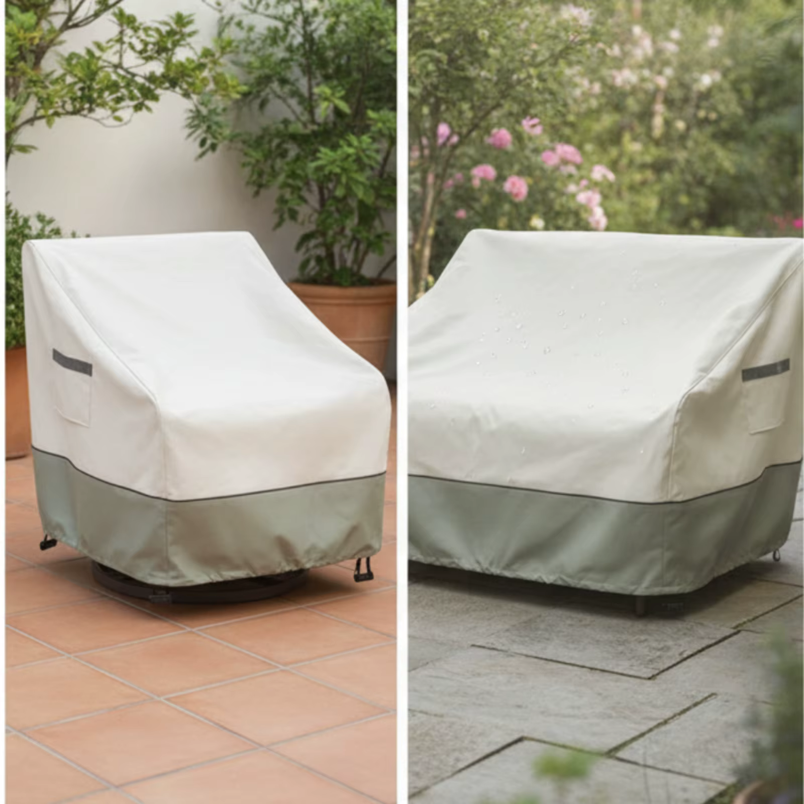 Funda para silla giratoria resistente a la intemperie con bolsillo lateral - imagen 4