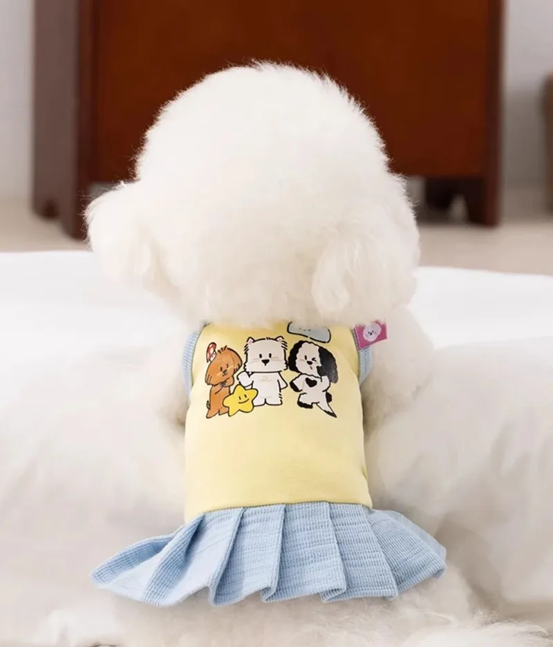 Detalles de la falda princesa del vestido