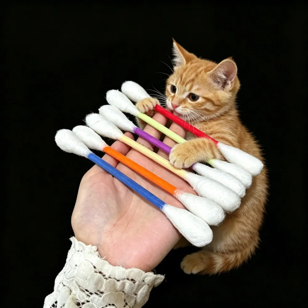 Juguete de catnip con hisopo de algodón grande para gatitos – ayuda a masticar - imagen 4