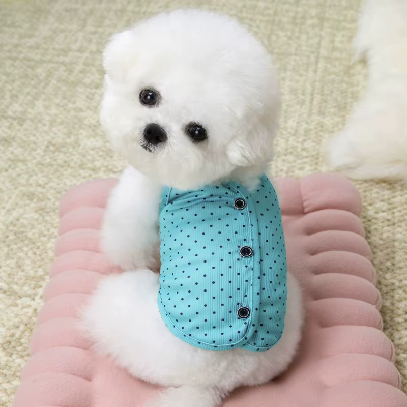 Chaleco de lunares para perro y gato – Top informal Bichón - imagen 4