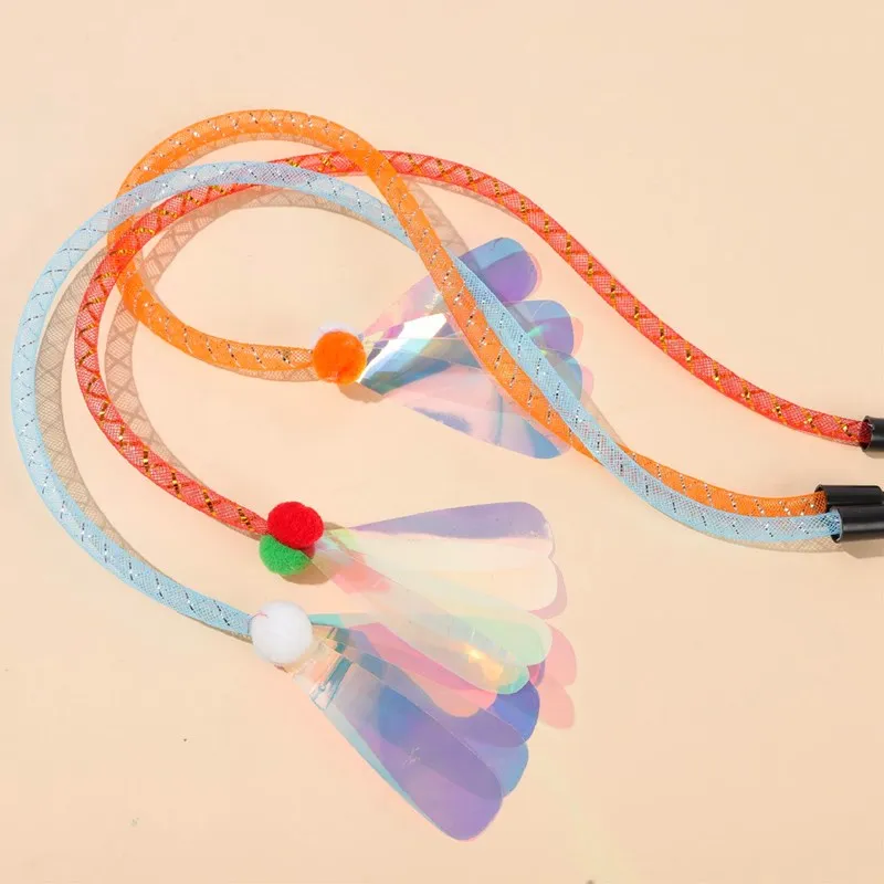 Juguete Interactivo para Gatos con Plumas y Campana - imagen 5