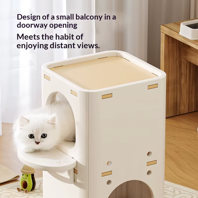 Árbol rascador multinivel para gatos con cueva cálida - imagen 5