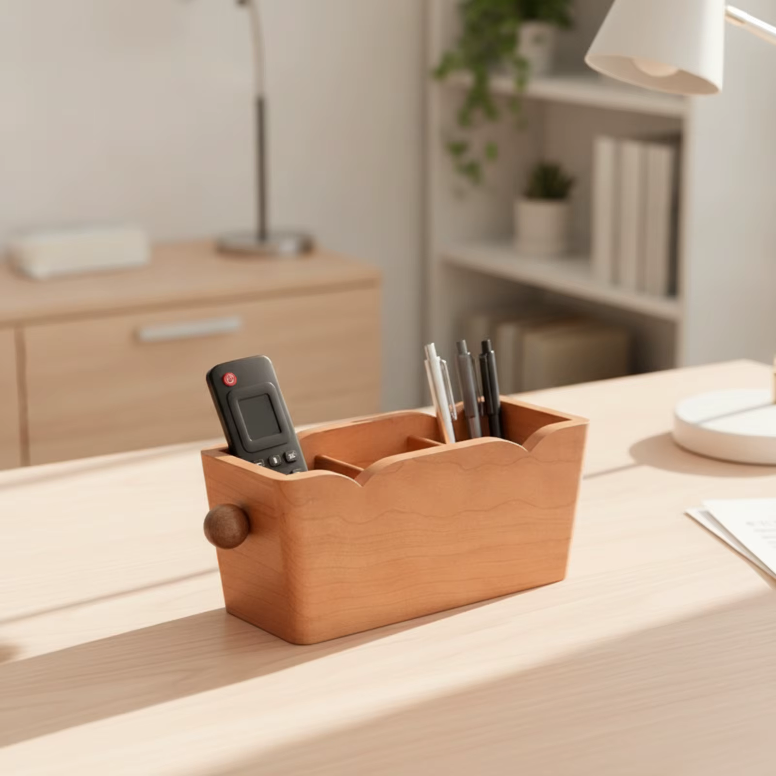 Organizador de Madera para Escritorio – Cajón Compacto con Compartimentos - imagen 4