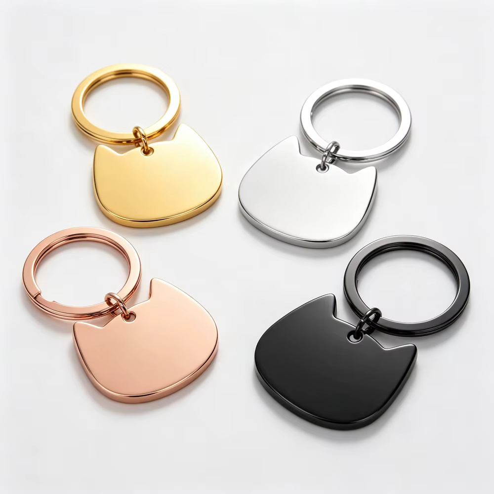 Etiqueta acero inoxidable para gatos con grabado personalizado en nombre - imagen 3