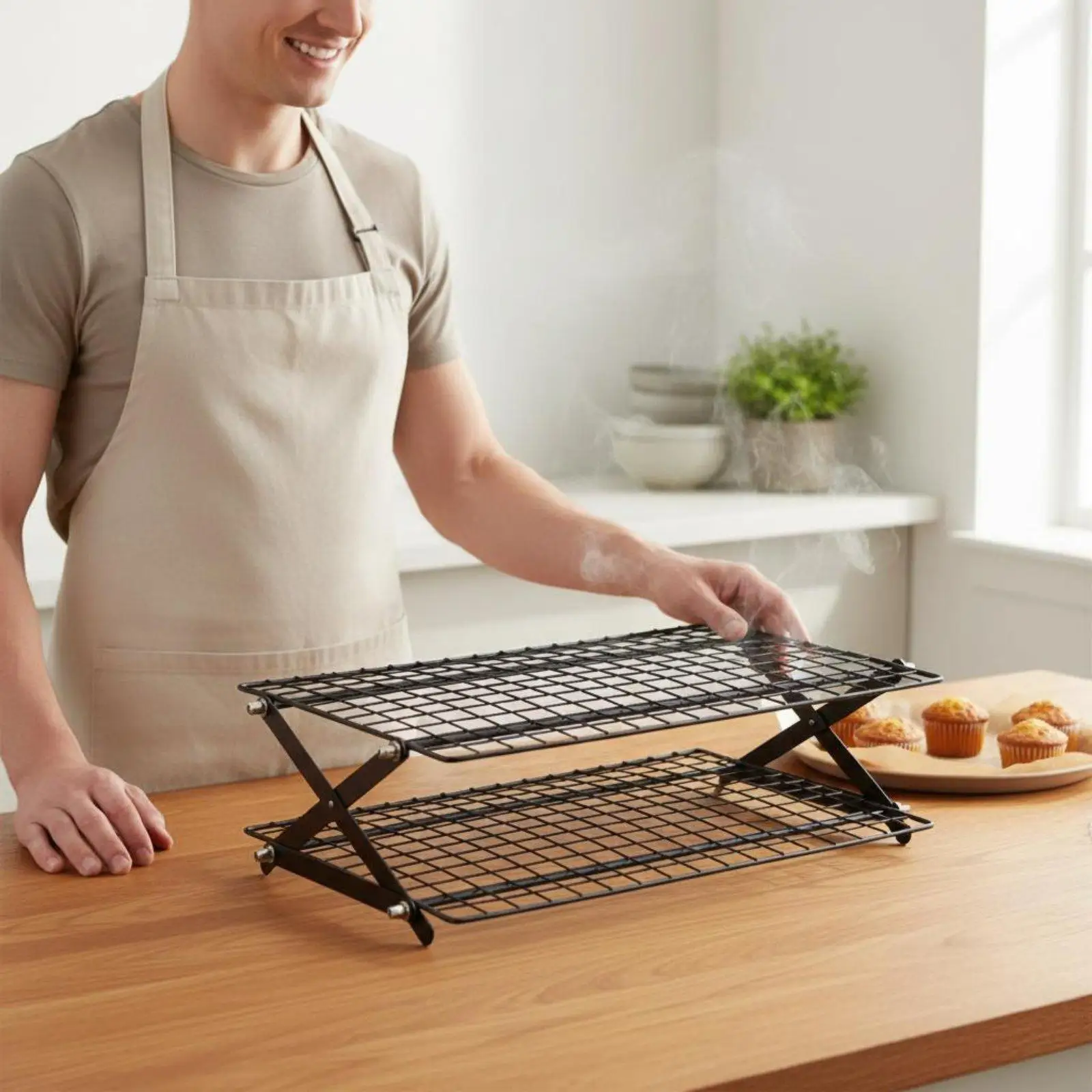Rejilla de Enfriamiento Plegable para Pan y Pastelería – Bandeja Multinivel - imagen 5