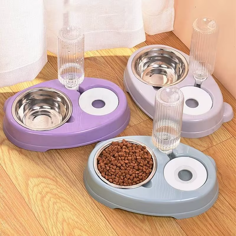 Cuenco doble desmontable antideslizante para perros y gatos - imagen 5