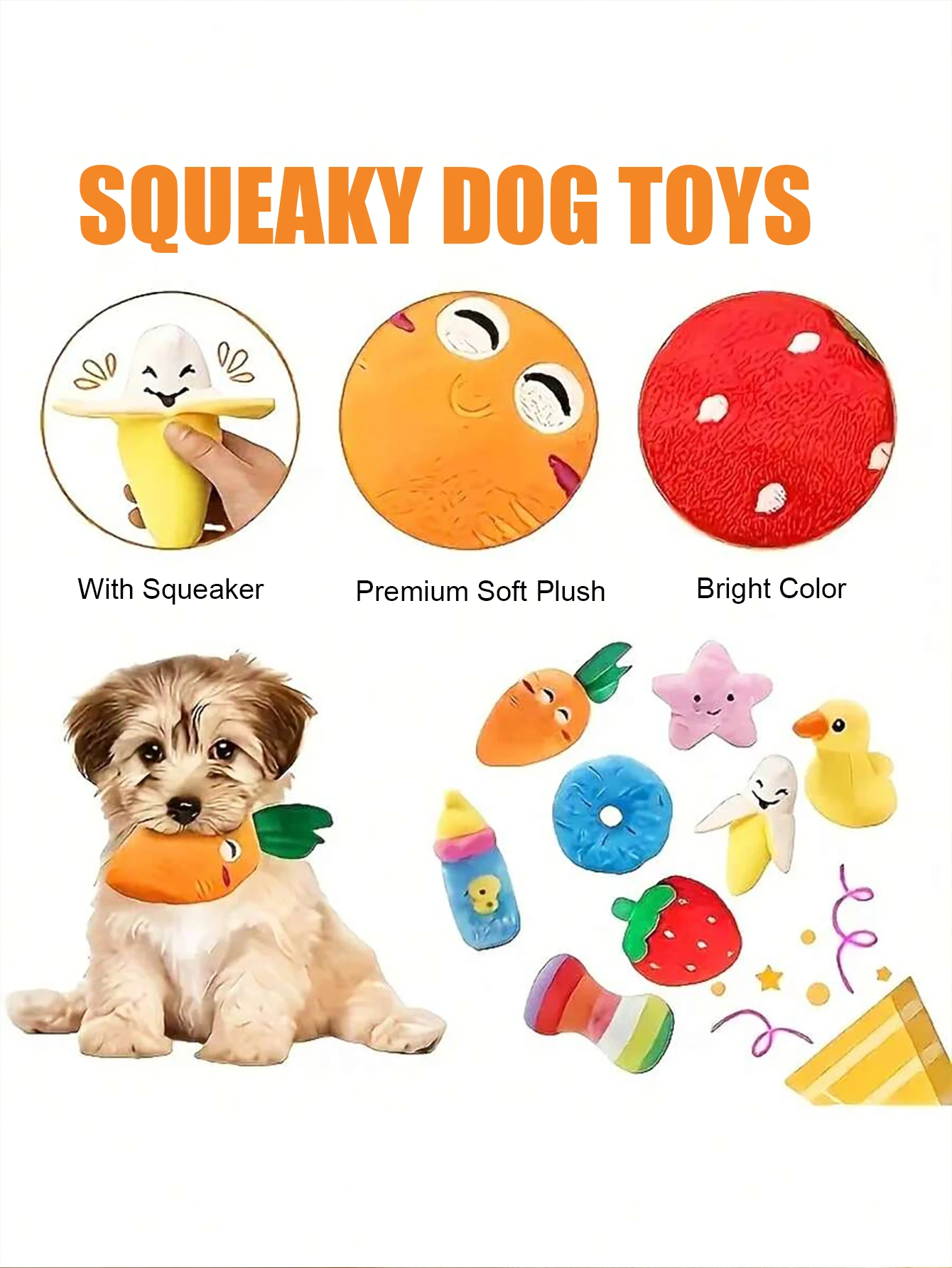 Juego de juguetes para perros pequeños con cuerda y campanas sonoras