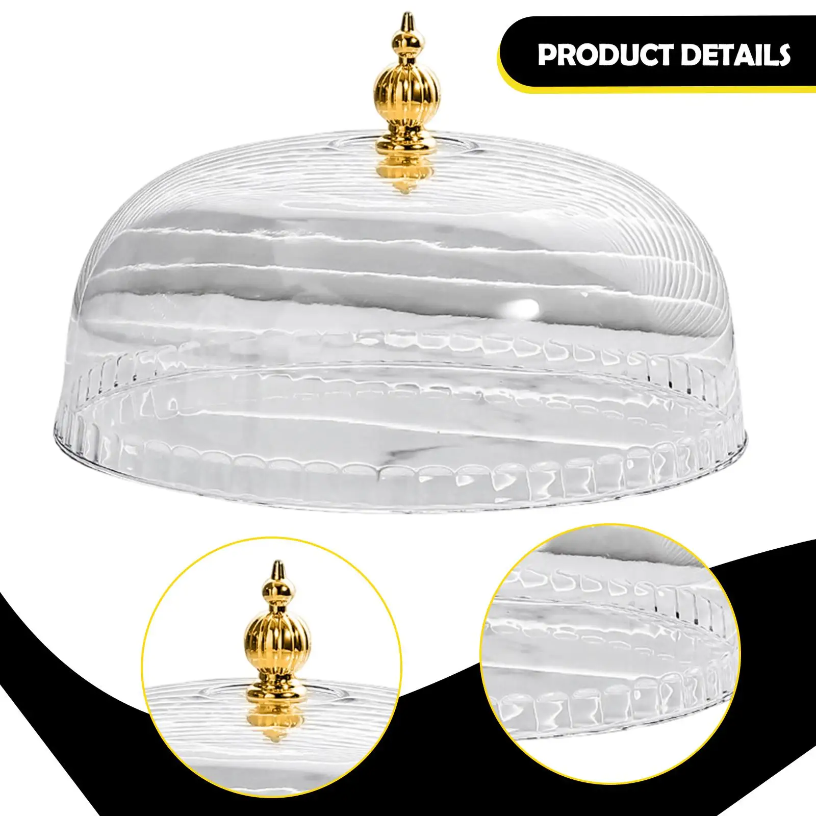 Cúpula protectora transparente para comida de gato y perro