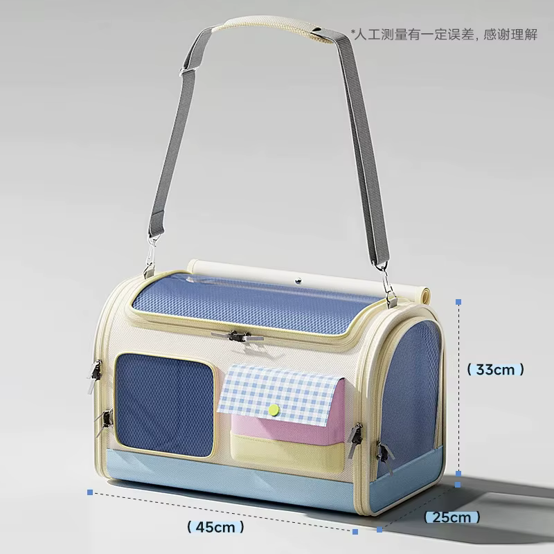 Bolsa transporte plegable con malla para gatos y perros pequeños