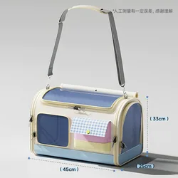 Bolsa transporte plegable con malla para gatos y perros pequeños