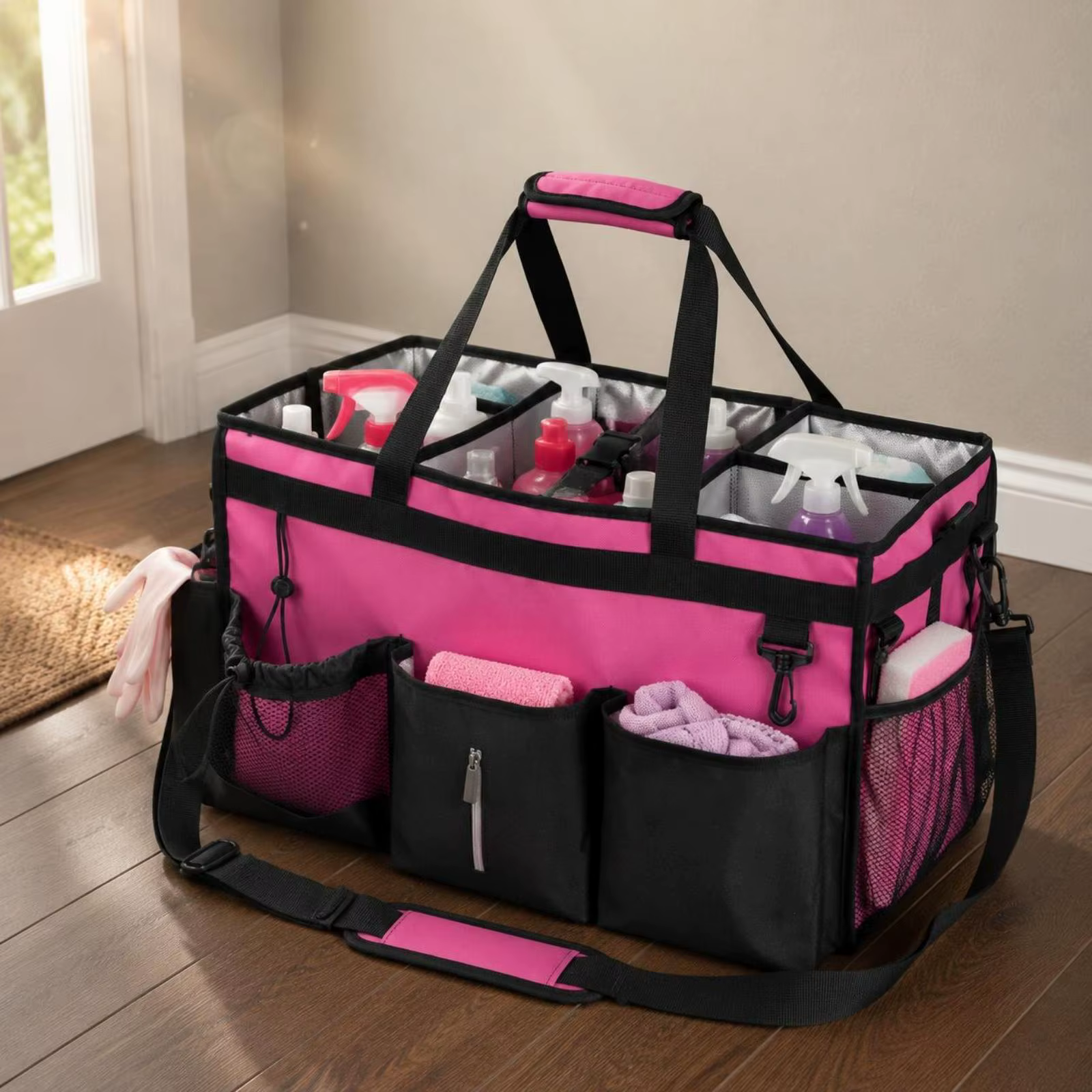 Bolso de transporte portátil para gatos y perros con correa hombro - imagen 3