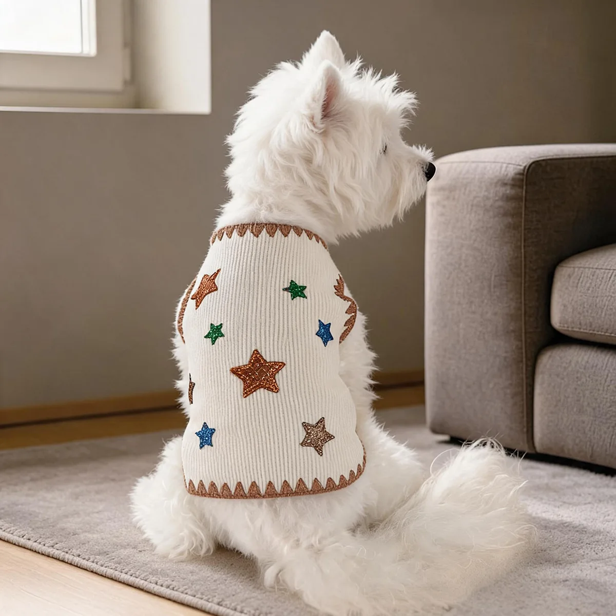 Suéter invierno estrellas para perros pequeños Chihuahua Yorkie