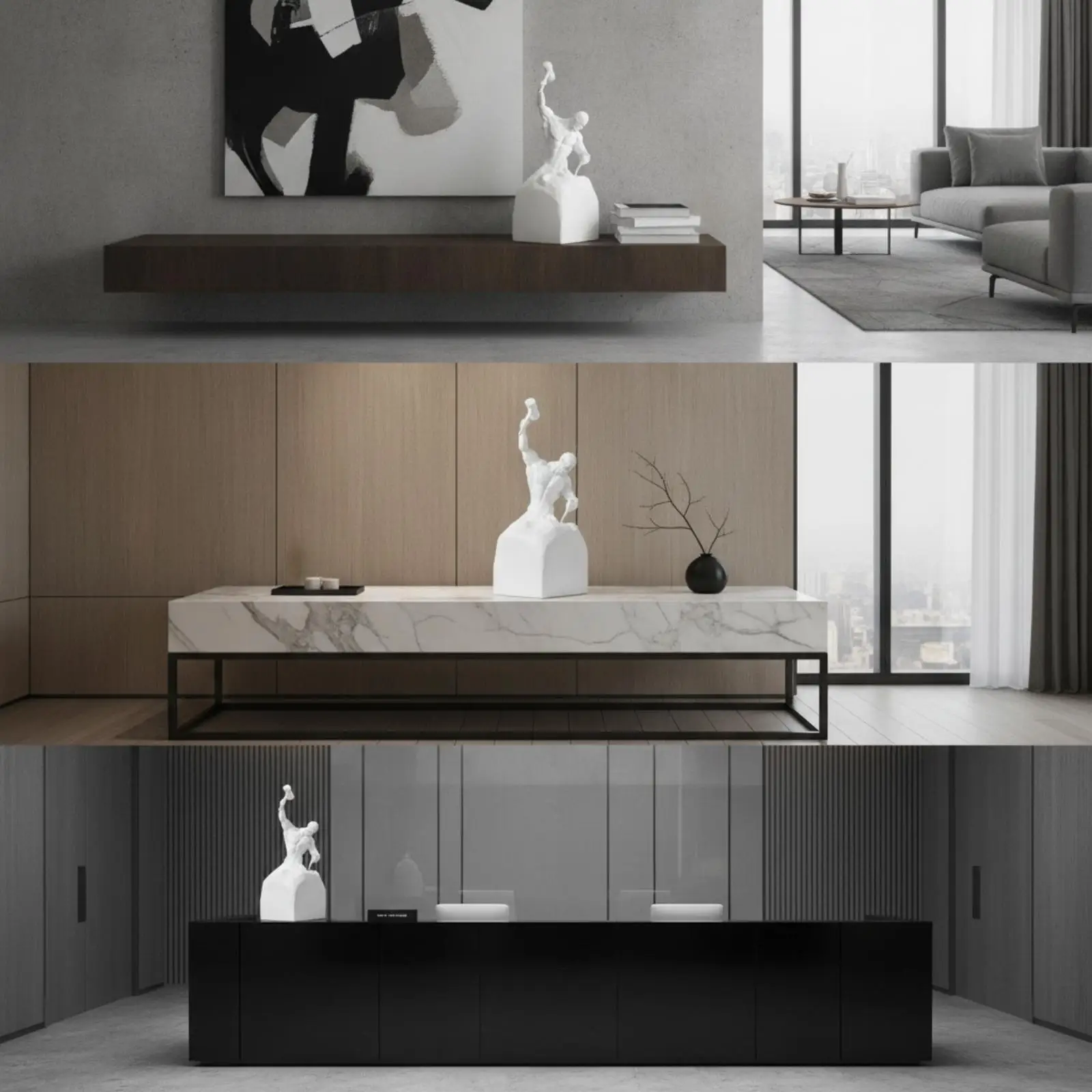 Escultura decorativa de figura humana para escritorio o estantería - imagen 4