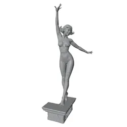 Figura de chica en resina 3D sin pintar para montar
