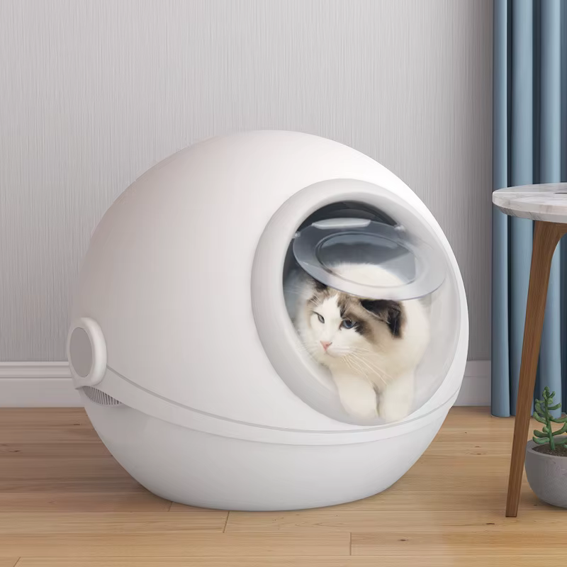 Arenero cerrado XL para gatos – Antiolores y de fácil limpieza - imagen 4