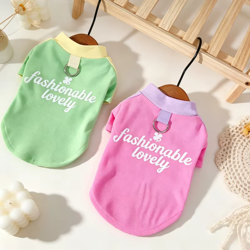 Camiseta de verano para perros y gatos – Top suave con letras - imagen 2